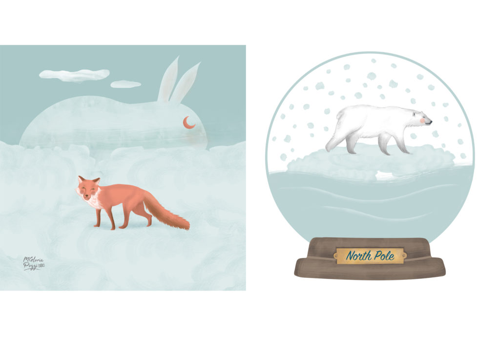 snowball and fox snow